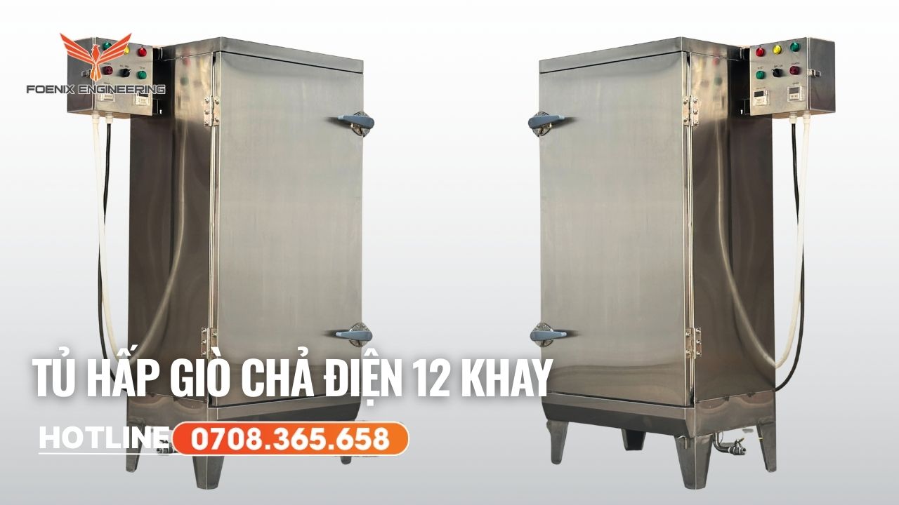 Tủ hấp giò bằng điện 12 khay là gì?