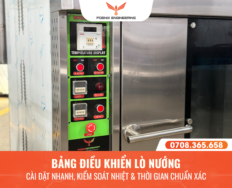 Hệ thống điều khiển lò nướng bánh hiện đại