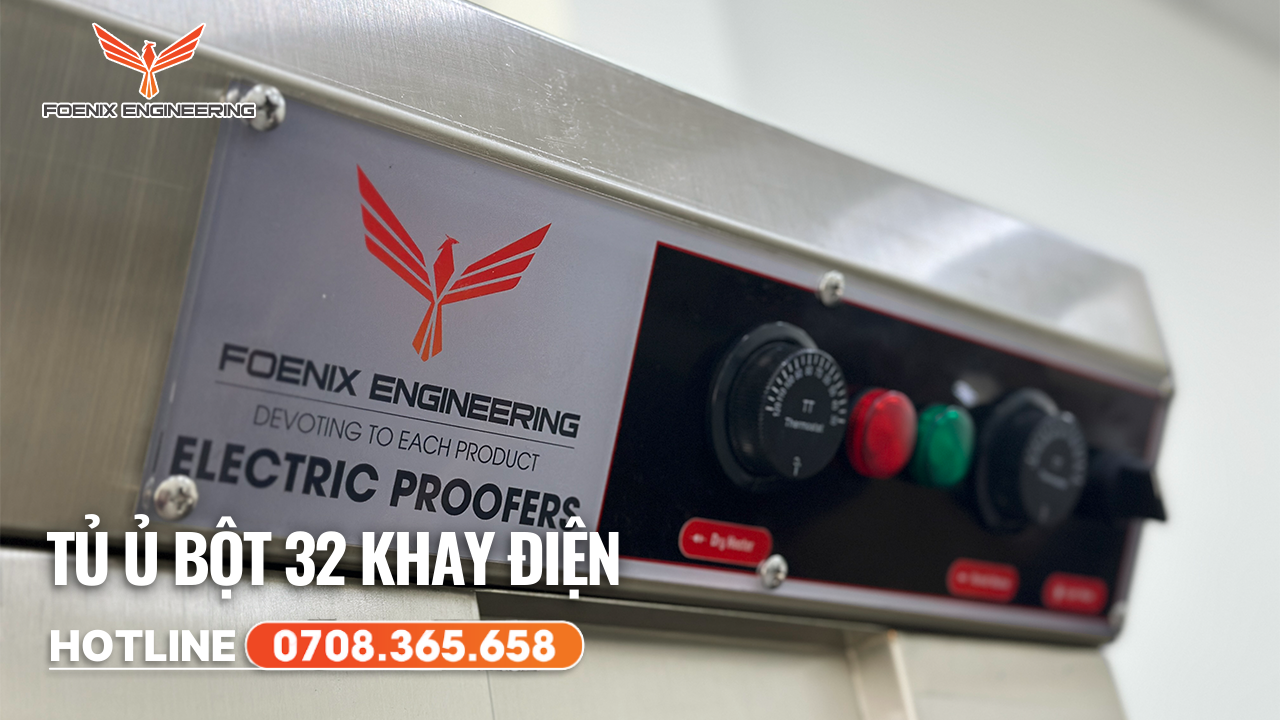 Tủ ủ bột điện 32 khay dễ sử dụng