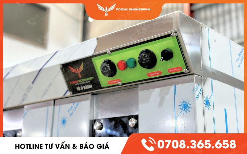 bảng điều khiển tủ ủ bột bánh bao