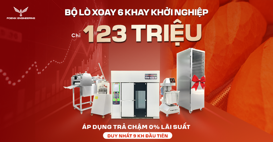 Bình ổn giá bộ lò xoay 6 khay khởi nghiệp