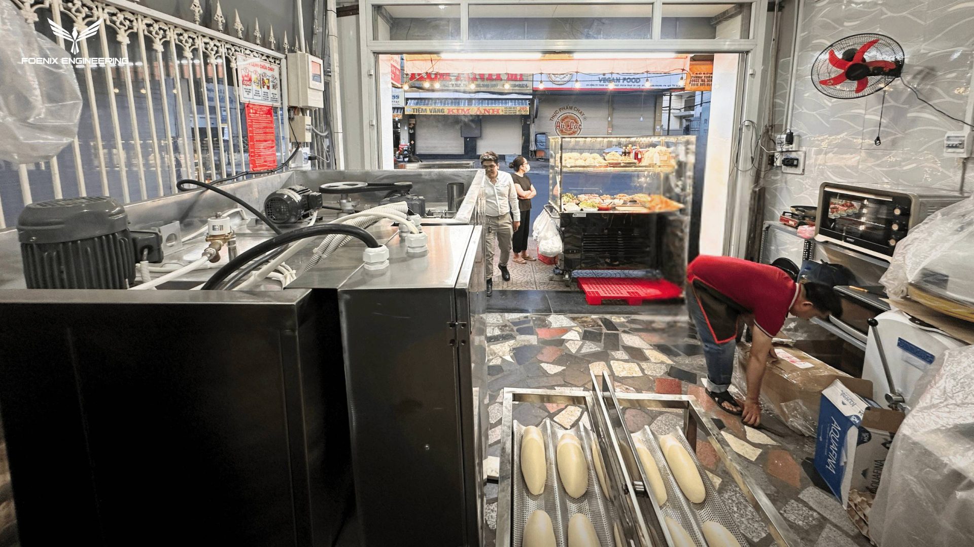 Bộ lò xoay 8 khay cảm ứng Foenix tiết kiệm không gian