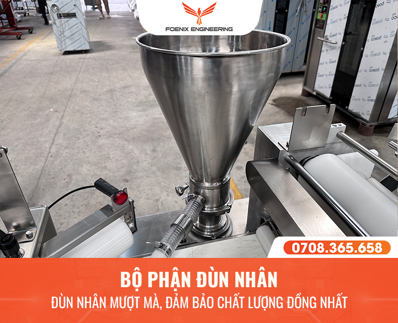 Bộ phận đùn nhân bánh bao