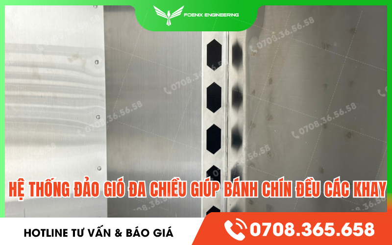 Hệ thống gió và nhiệt của lò nướng bánh mì 6 khay 