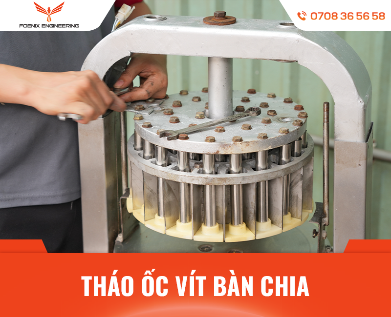 Các bước vệ sinh máy chia bột