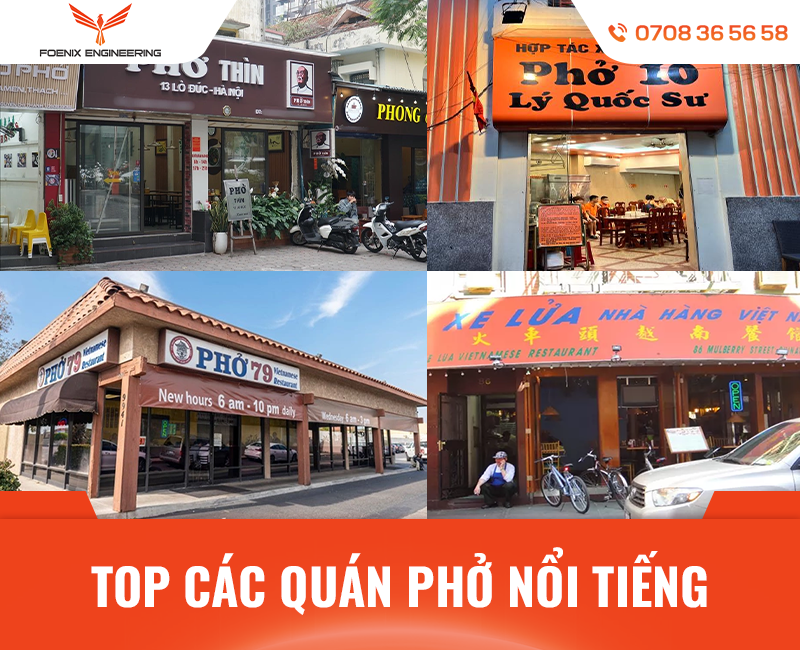 Các quán phở nổi tiếng hiện nay 