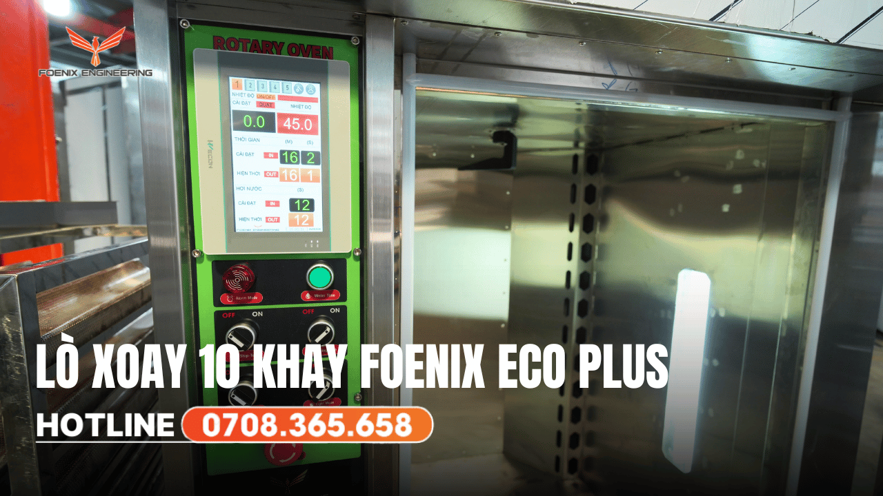 Cách sử dụng lò nướng bánh mì xoay 10 khay màn hình cảm ứng