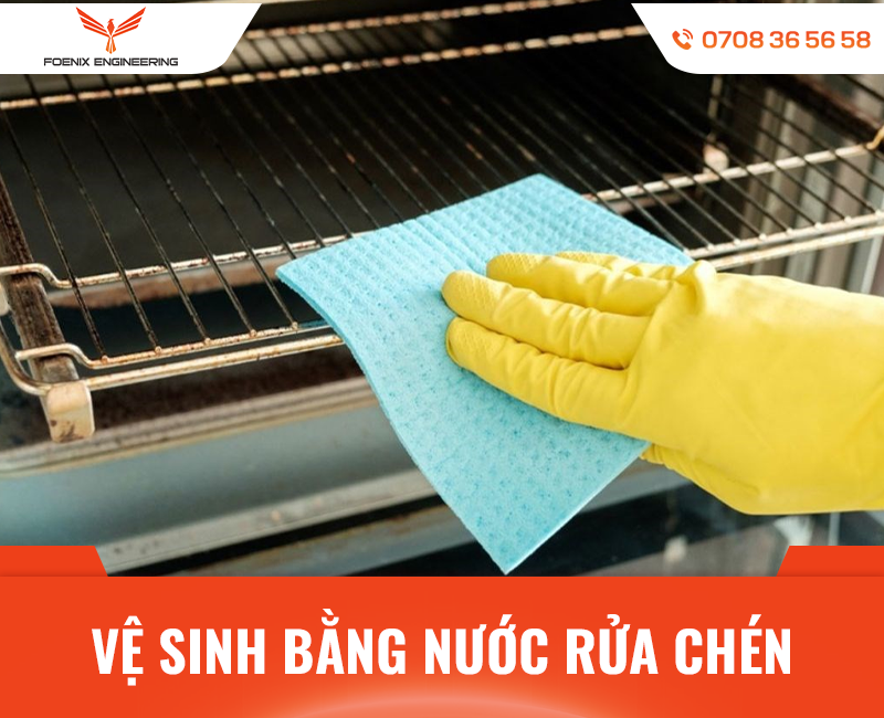 Cách vệ sinh lò nướng bằng nước rửa chén