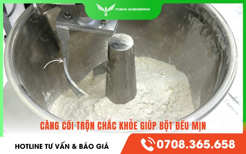càng cối trộn chắc khỏe đánh bột đều