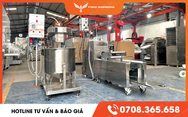 sản xuất máy trộn bún phở