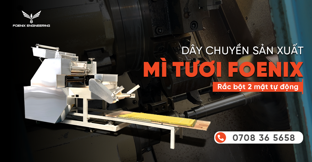 Dây chuyền sản xuất mì tươi công nghệ rắc bột 2 mặt tự động