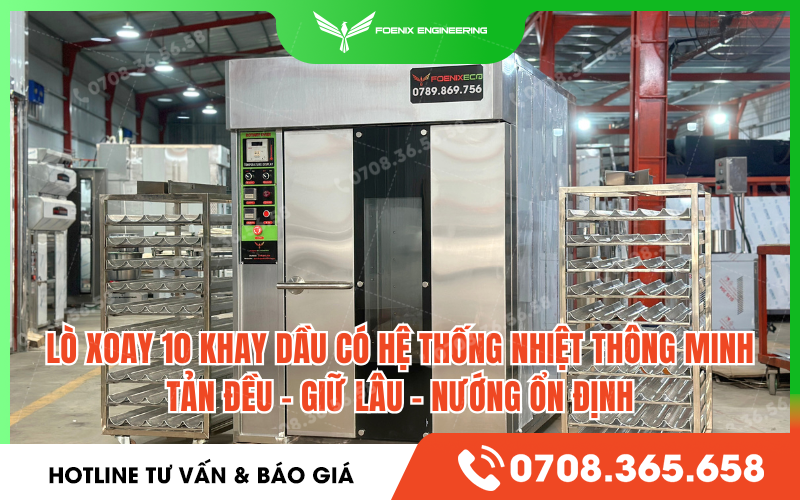 Ưu điểm nổi bật của lò nướng công nghiệp 10 khay dầu