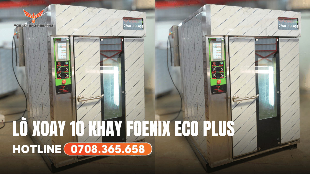 Đặc điểm nổi bật lò nướng bánh mì 10 khay xoay màn hình cảm ứng