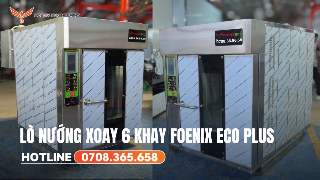 Giới thiệu lò nướng bánh mì xoay 6 khay Foenix Eco Plus