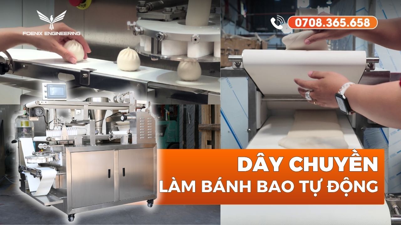 dây chuyền máy làm bánh bao công nghiệp