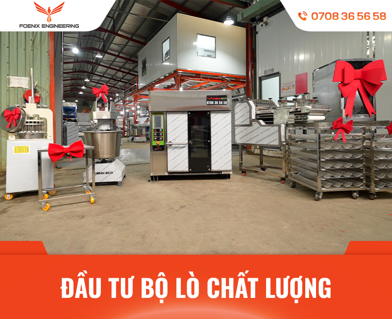 Dây chuyền làm bánh mì xoay 6 khay Foenix Eco Plus ưu đãi hấp dẫn
