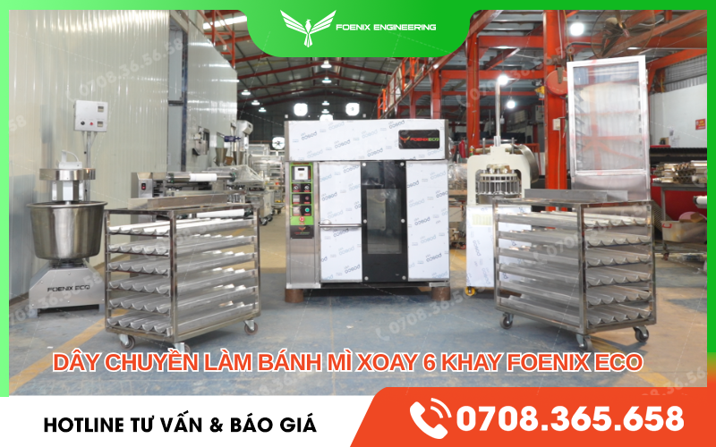 Trọn bộ dây chuyền lò nướng bánh mì khởi nghiệp Foenix Eco