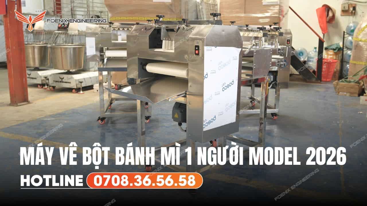 Máy vê bột bánh mì 1 người chuẩn công thái học