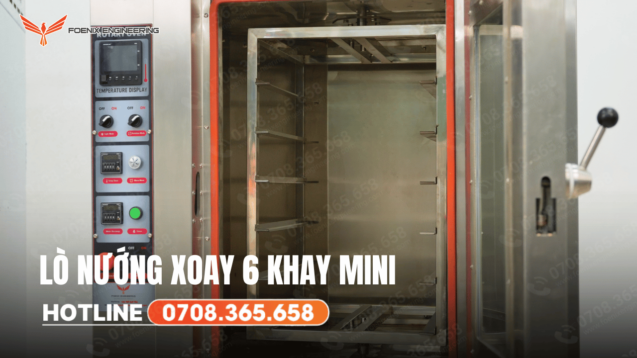 Đặc điểm nổi bật lò nướng bánh mì mini xoay 6 khay