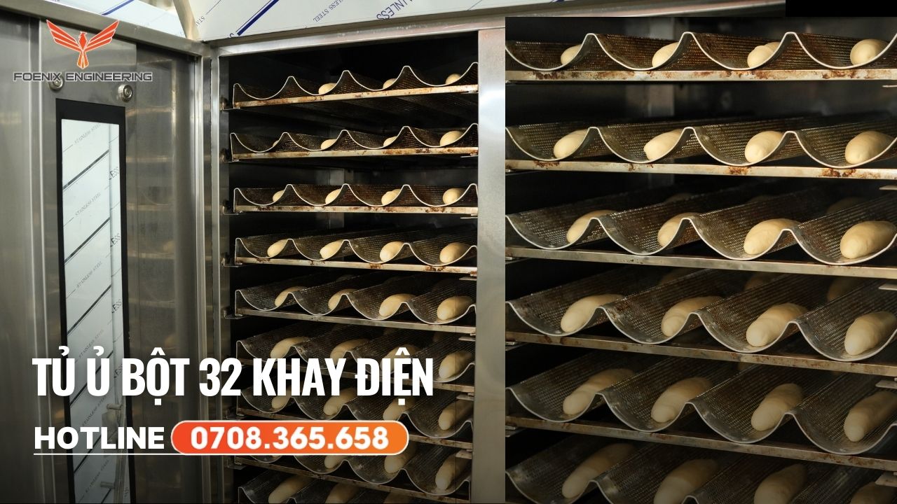 Đặc điểm nổi bật của tủ ủ bột điện 32 khay