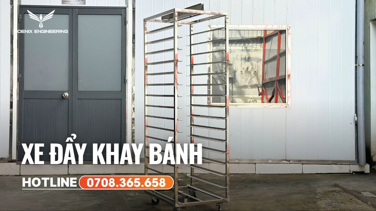 Xe đẩy 16 khay bánh