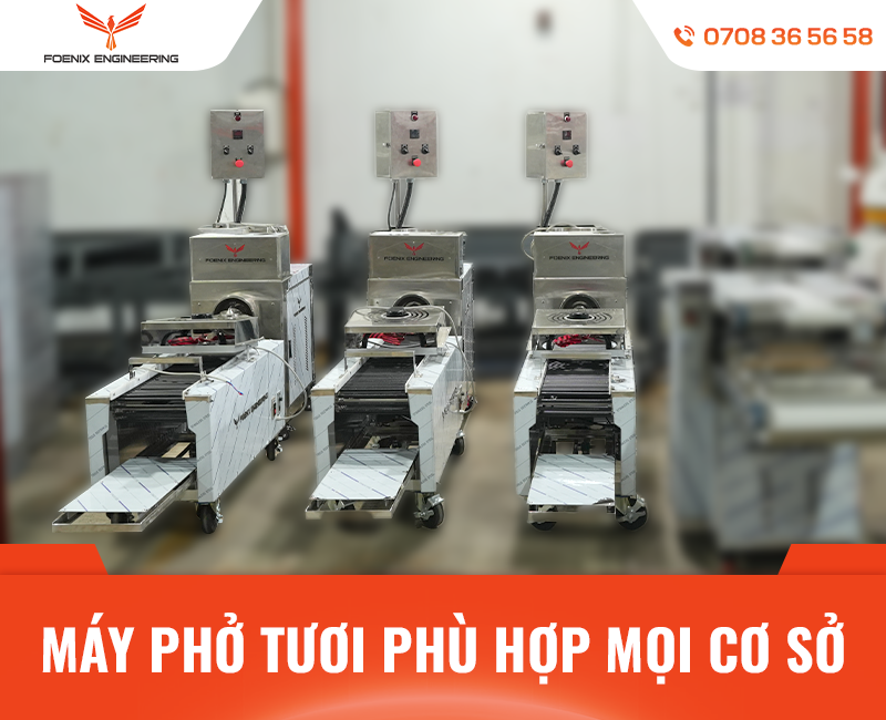 Máy làm phở tươi tiết kiệm điện phù hợp mọi cơ sở sản xuất
