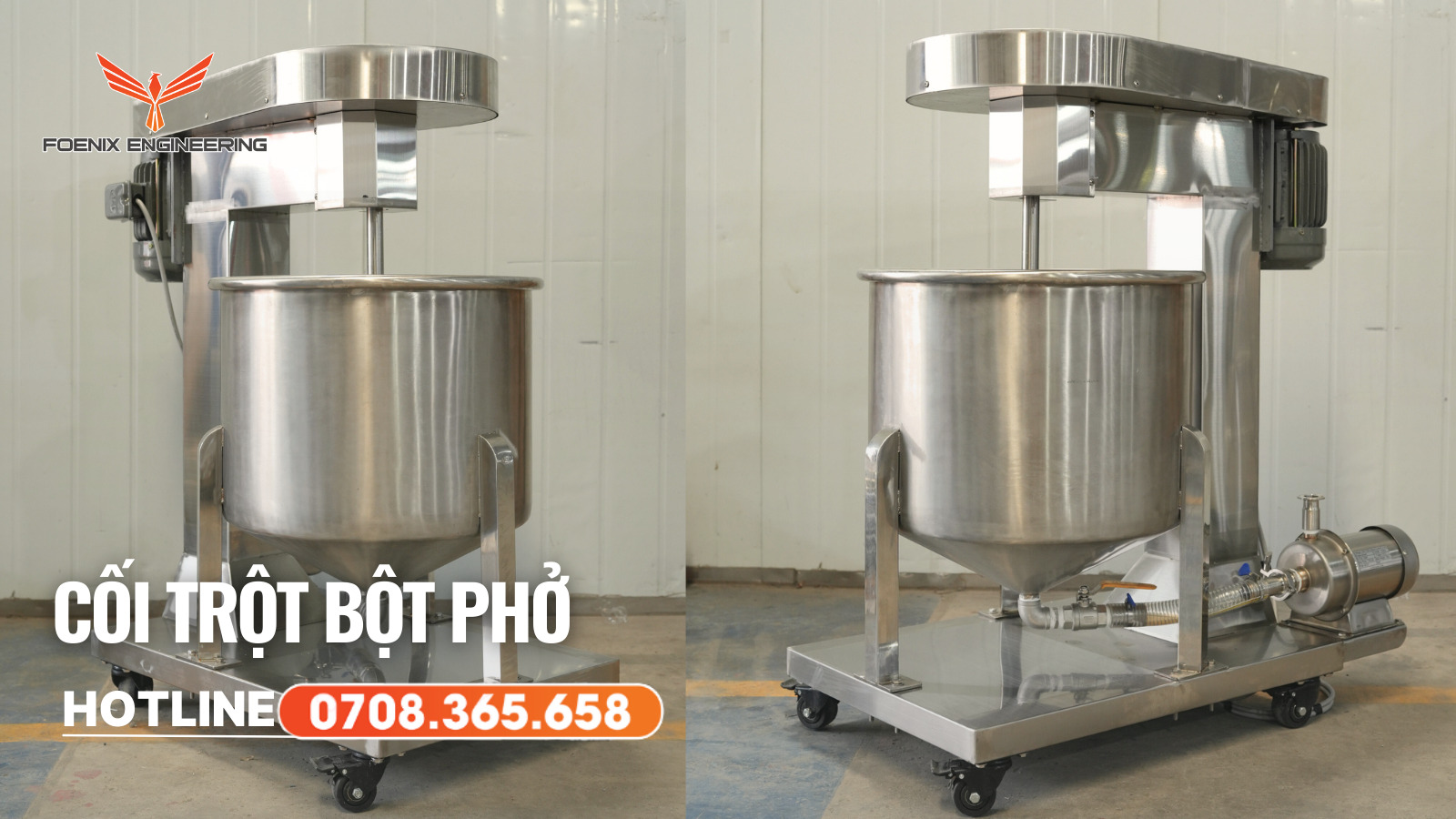 Giới thiệu cối trộn bột công nghiệp làm phở tươi