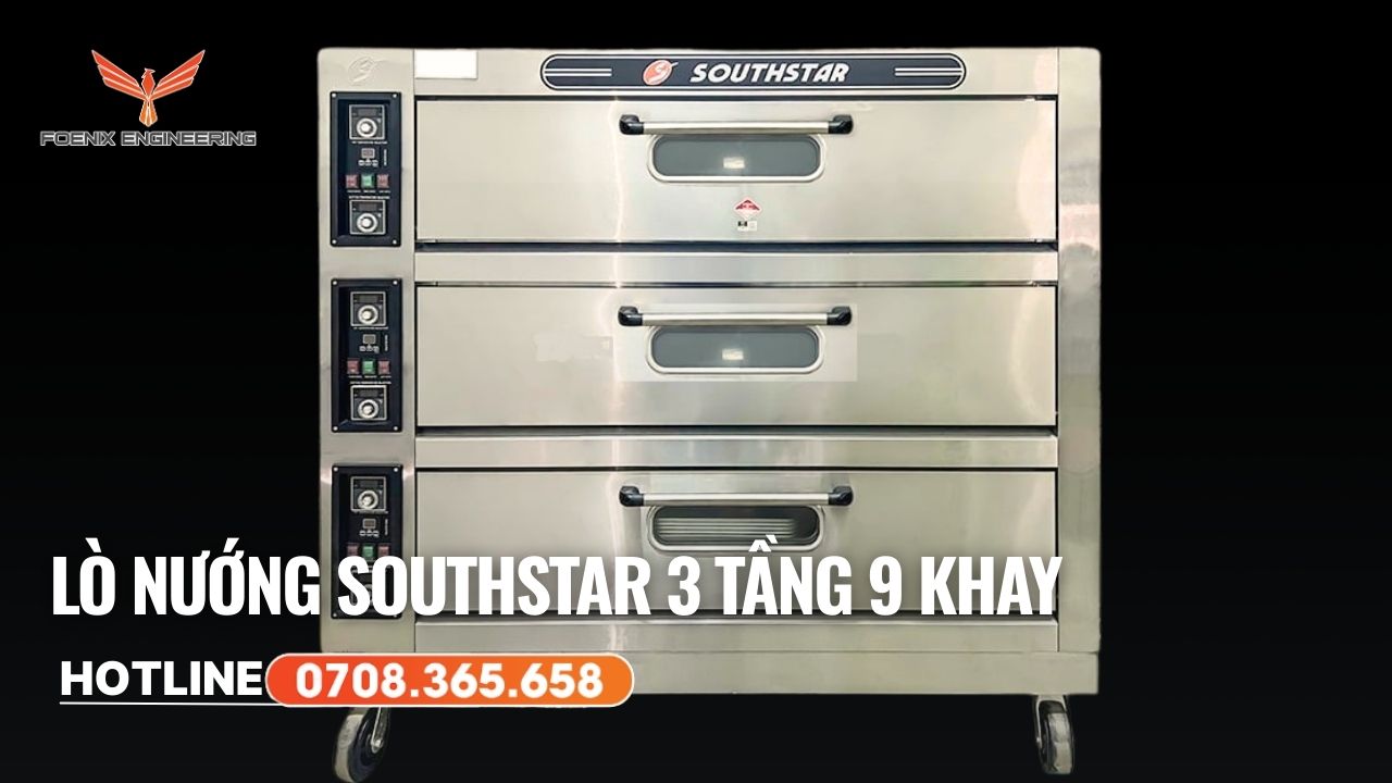 Giới thiệu lò nướng Southstar 3 tầng 9 khay