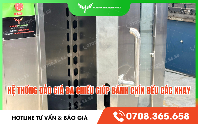 Lò xoay 12 khay điện công nghệ hiện đại giúp tiết kiệm điện năng