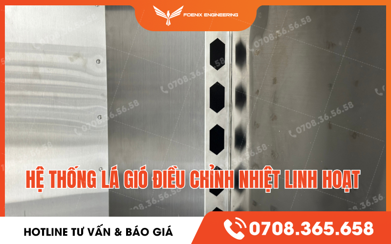 Hệ thống lá gió lò nướng 16 khay