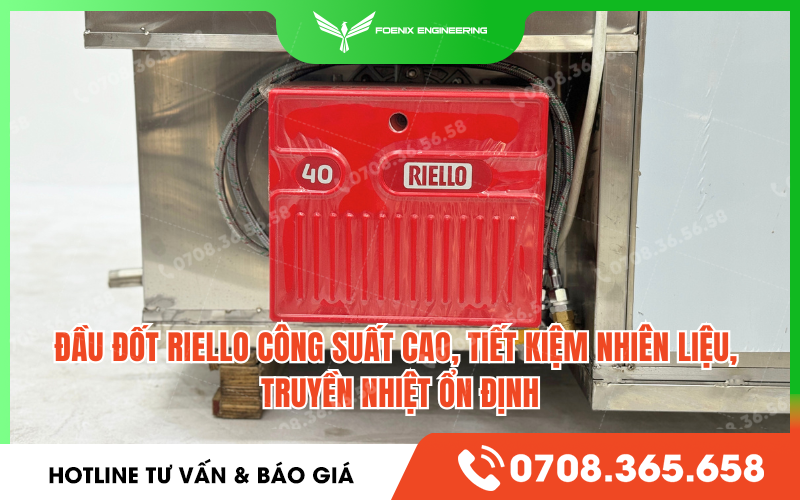Đầu đốt Riello truyền nhiệt hiệu quả cho lò nướng