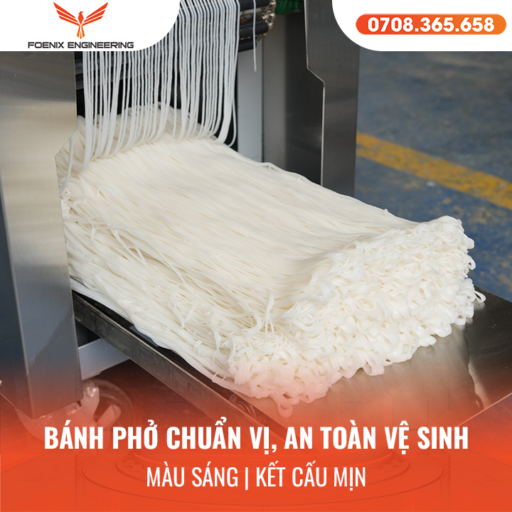 Máy sản xuất bánh phở làm từ bột khô