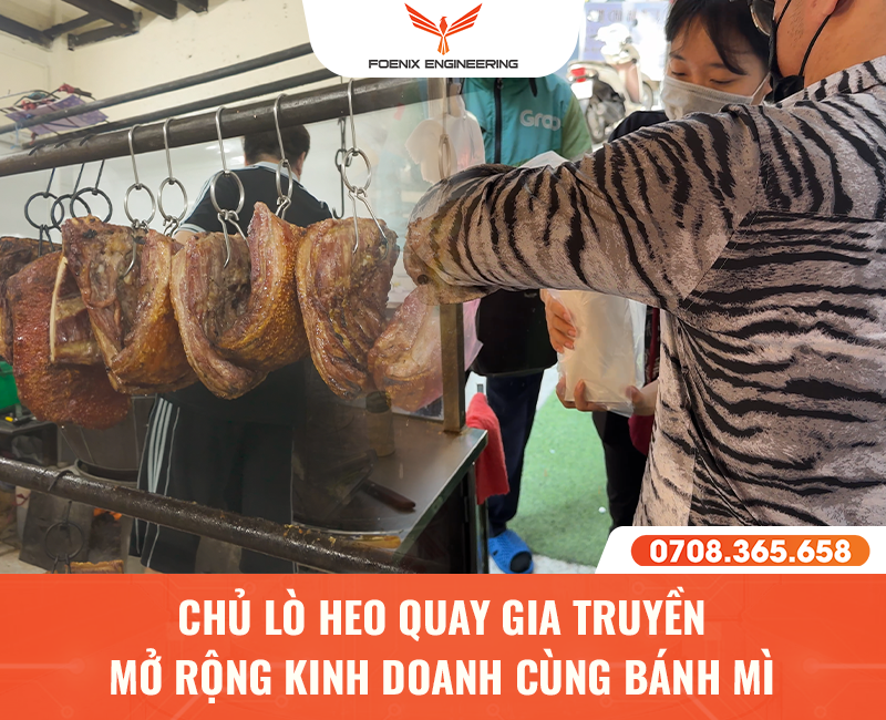 Chủ lò heo quay chủ động nguồn bánh mì