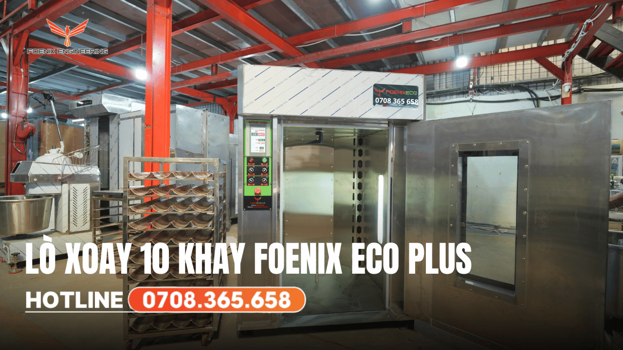 Hướng dẫn vận hành lò nướng bánh mì xoay 10 khay màn hình cảm ứng 