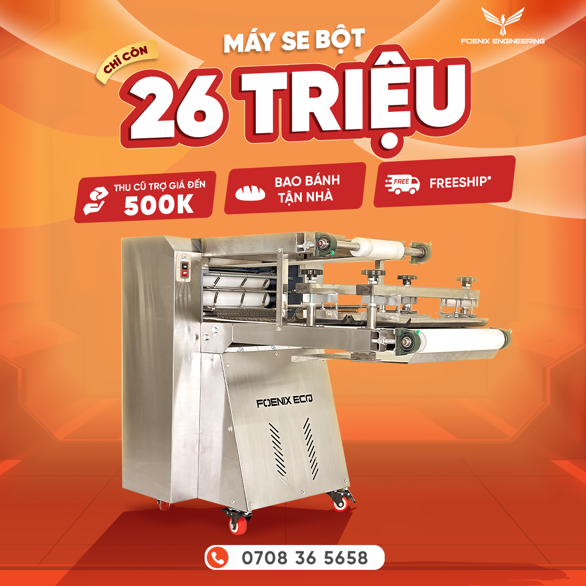 Khuyến mãi máy se bột bánh mì