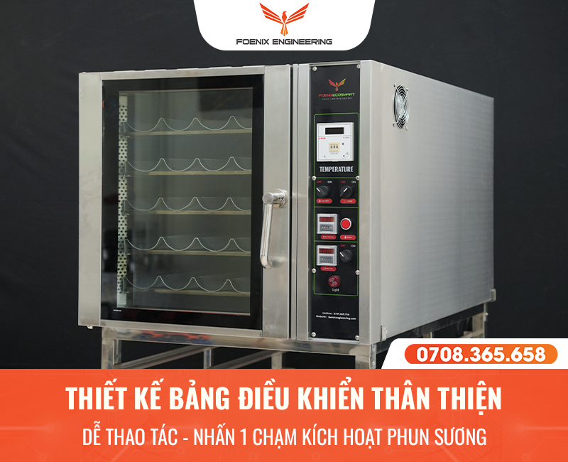 Lò nướng đối lưu thân thiện, dễ dùng