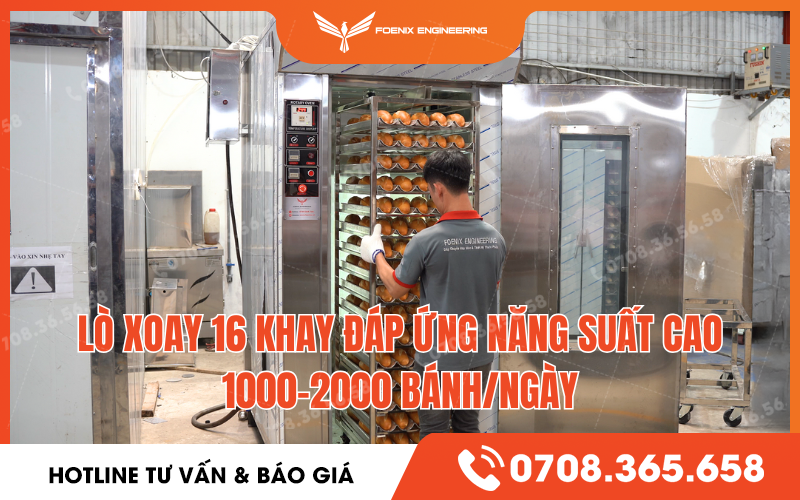 Đối tượng sử dụng phù hợp lò xoay 16 khay Foenix