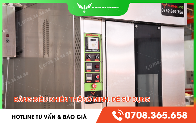 Điều khiển lò nướng bánh mì xoay 16 khay