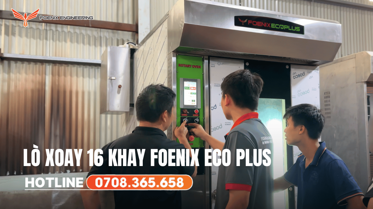 Chuyển giao công nghệ lò xoay 16 khay Foenix Eco Plus