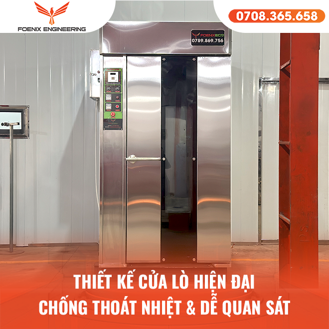 Lò nướng công nghiệp thiết kế thông minh