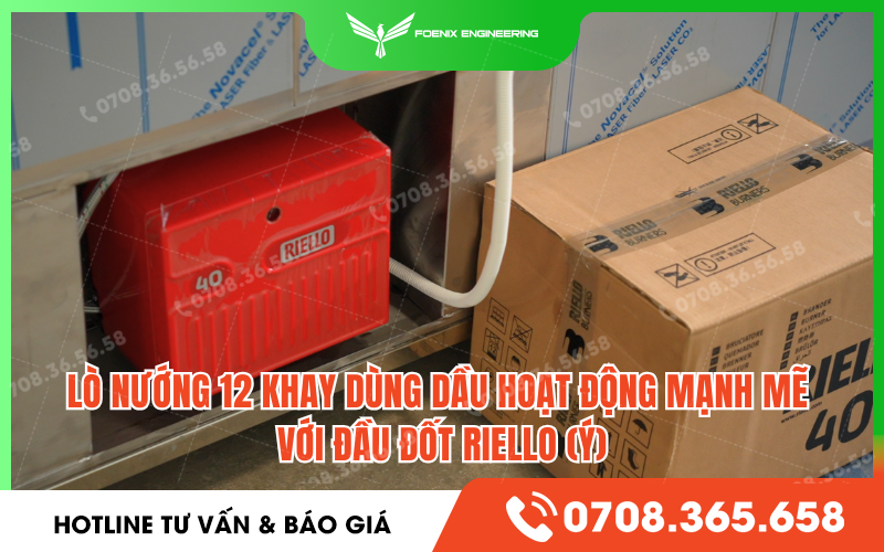 Lò nướng công nghiệp 12 khay chạy dầu DO