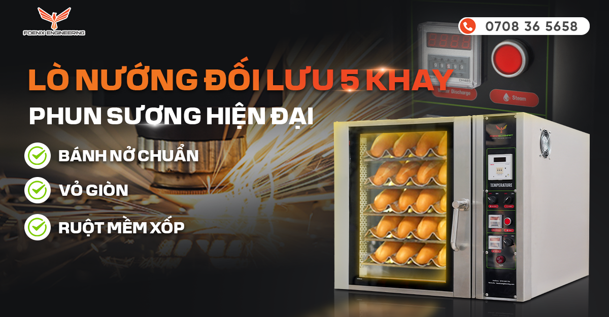 Lò nướng đối lưu có phun sương hiện đại