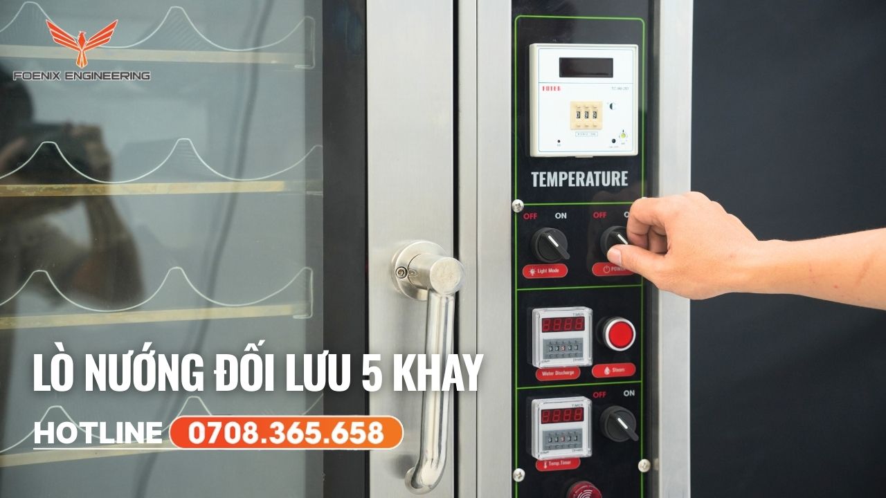 Cách vận hành của lò nướng đối lưu 5 khay