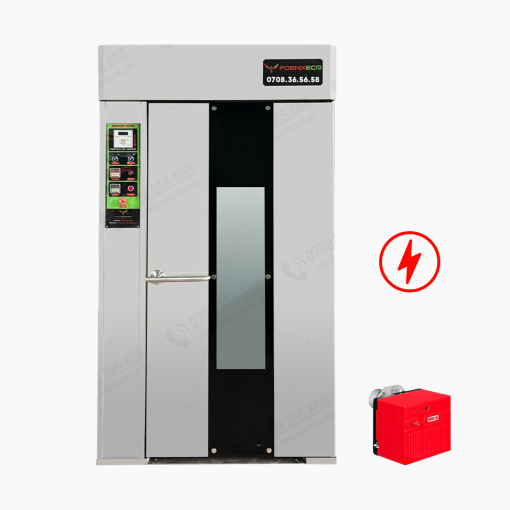 Lò xoay 16 khay điện dầu Foenix Eco