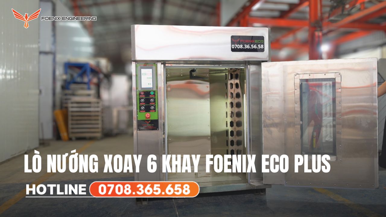 Lò xoay 6 khay bền bỉ, chất lượng