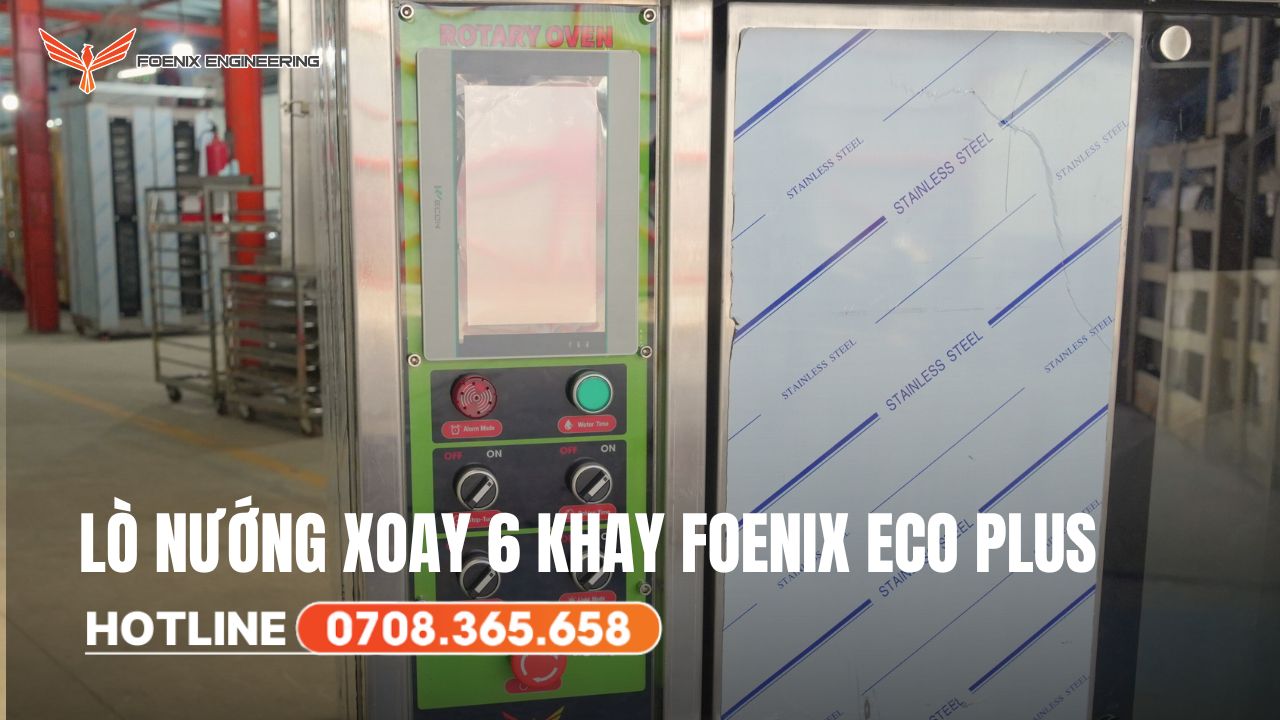 Lò nướng bánh mì xoay 6 khay dễ sử dụng