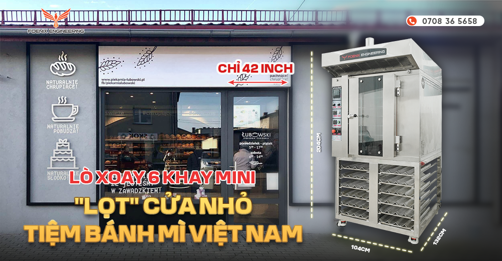 Bài toán lắp đặt lò xoay 6 khay mini lọt cửa nhỏ 42 inch