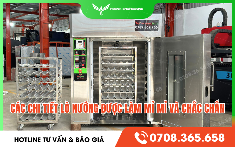 Lò nướng bánh mì xoay 8 khay 2 chức năng điện dầu
