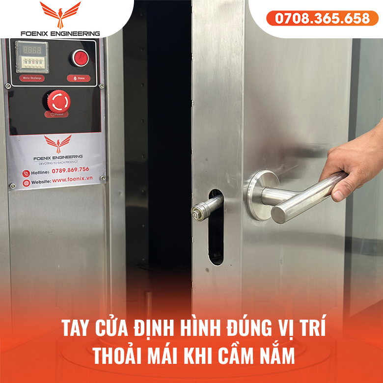 Lò xoay 8 khay điện Foenix thiết kế sang trọng