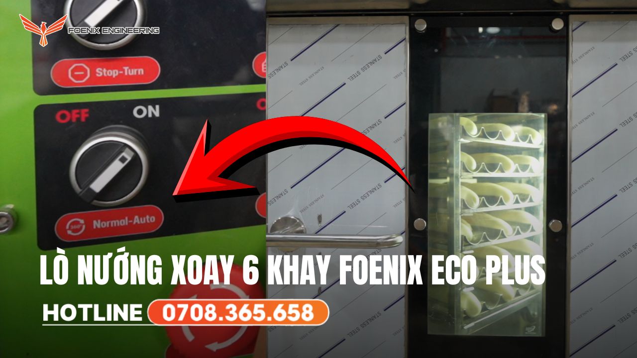 Lò nướng chủ động dừng vị trí xe khay